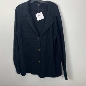 J. Jill Black Knit Sweater Size XL